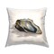 Oyster Shell on Beige Decorative Printed Throw Pillow Design by Jacob Q, 18 x 7 x 18